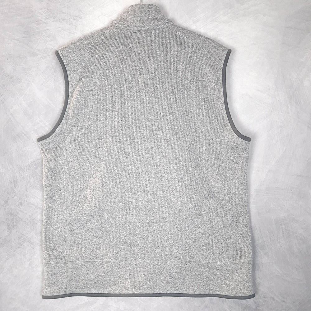 Patagonia Better Sweater Vest Mens XL Gray Heather Fleece Full Zip DeVa13 Logo - Picture 11 of 15